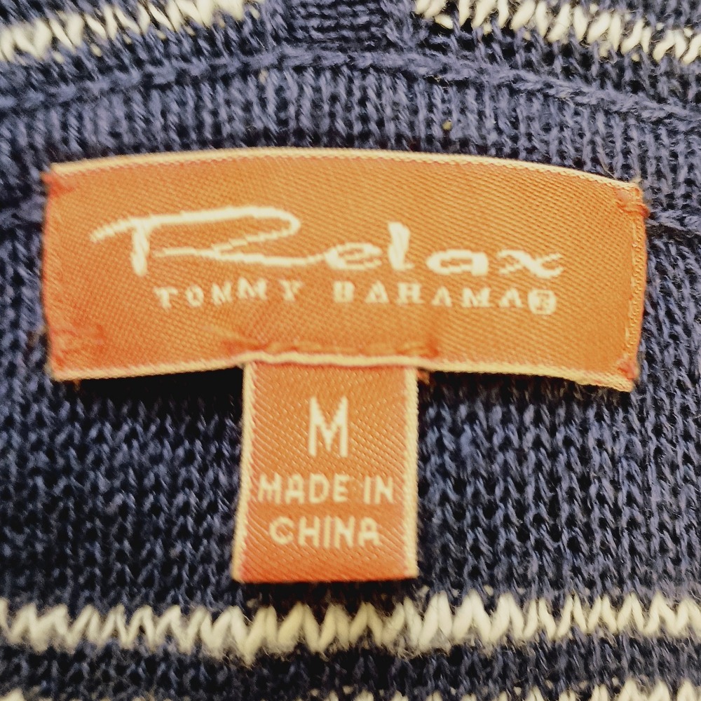 Tommy Bahama Relax Hoodie V-Neck Striped Knit Sweater SKUW626 - Picture 5 of 6